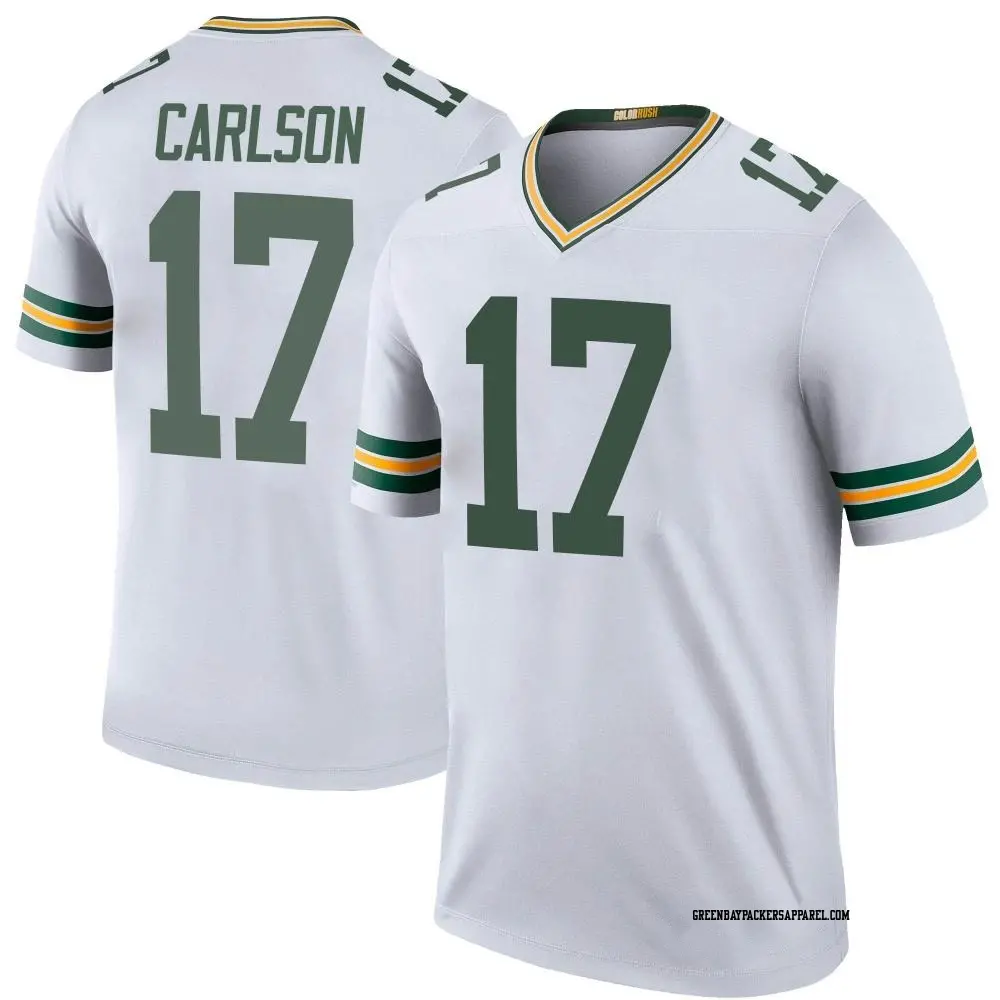 Legend White Youth Anders Carlson Green Bay Packers Color Rush Jersey Packers Store